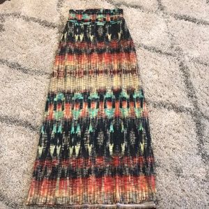 Anthropologie Bright and Colorful Maxi Skirt